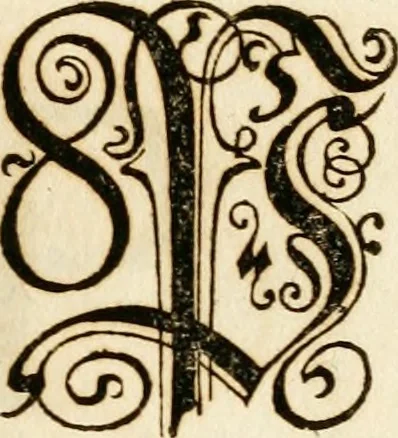 An illustration from Kunstrichtige Schreibart : allerhand Versalie[n] oder AnfangsBuchstabe[n] der teütschen, lateinischen und italianischen Schrifften aus unterschiedlichen Meistern der edlen Schreibkunst zusammen getragen, 1655, leaf 26