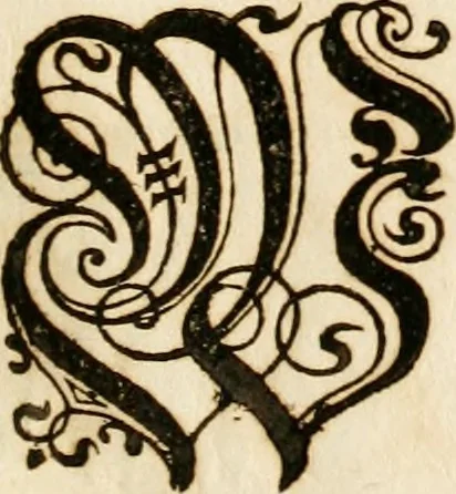 An illustration from Kunstrichtige Schreibart : allerhand Versalie[n] oder AnfangsBuchstabe[n] der teütschen, lateinischen und italianischen Schrifften aus unterschiedlichen Meistern der edlen Schreibkunst zusammen getragen, 1655, leaf 26