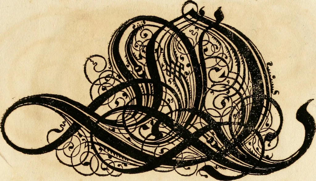 An illustration from Kunstrichtige Schreibart : allerhand Versalie[n] oder AnfangsBuchstabe[n] der teütschen, lateinischen und italianischen Schrifften aus unterschiedlichen Meistern der edlen Schreibkunst zusammen getragen, 1655, leaf 78
