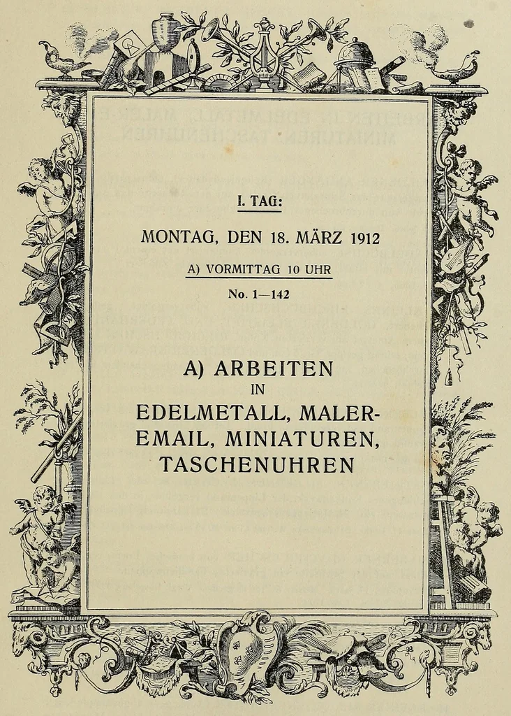 An illustration from Kunstsammlungen F. von Parpart : Ausstellung : Freitag, den 15. März bis Sonntag, den 17. März 1912 ... Versteigerung : Montag, den 18. März bis Freitag, den 22. März 1912 .., 1912, leaf 17