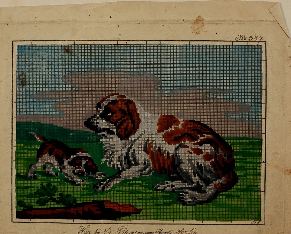 An illustration from Kunst-und Fleiss-übende Nadel-Ergötzungen; oder, neu erfundenes Neh-und Stick-Buch. Worin dem, solche schöne wissenschafftliebendem Frauenzimmer, allerhand, zu vielen Sachen anständige, Muster und Risse, nach der neuesten Façon, zu deren nützlichen Bedienung, 1730, leaf 6