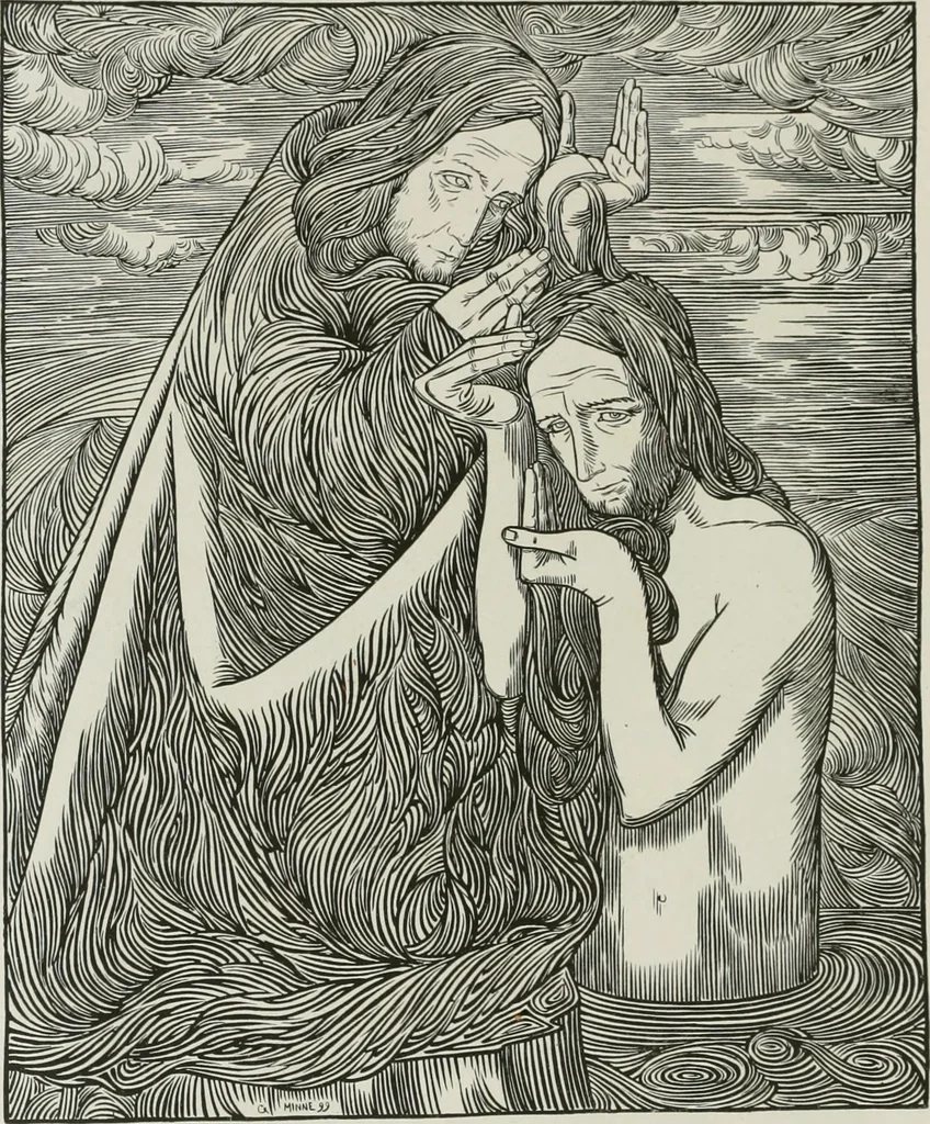 An illustration from Kunst und Religion; ein Versuch über die Möglichkeit neuer religiöser Kunst, 1919, leaf 135