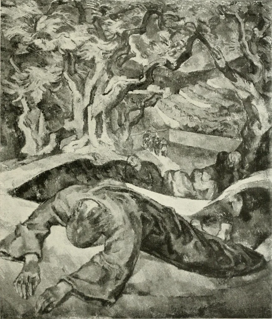 An illustration from Kunst und Religion; ein Versuch über die Möglichkeit neuer religiöser Kunst, 1919, leaf 156