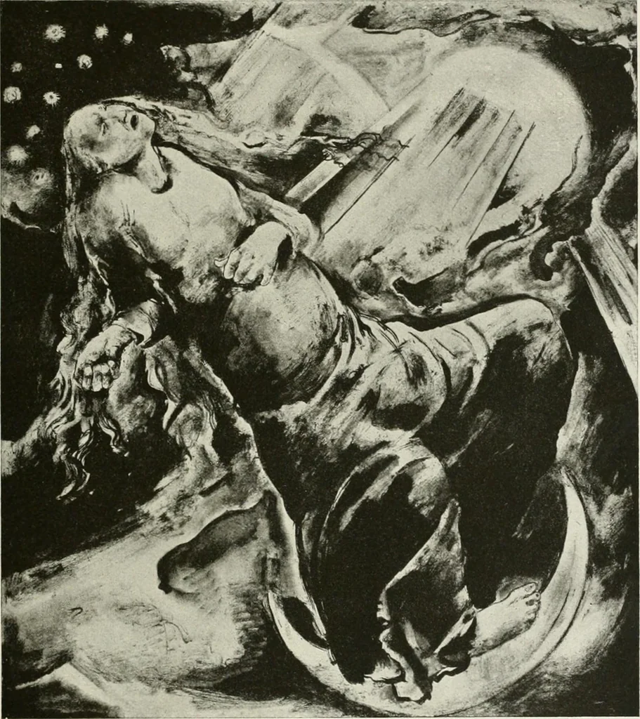 An illustration from Kunst und Religion; ein Versuch über die Möglichkeit neuer religiöser Kunst, 1919, leaf 164
