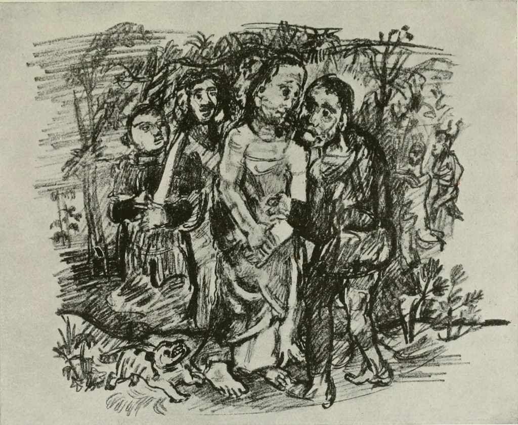 An illustration from Kunst und Religion; ein Versuch über die Möglichkeit neuer religiöser Kunst, 1919, leaf 167