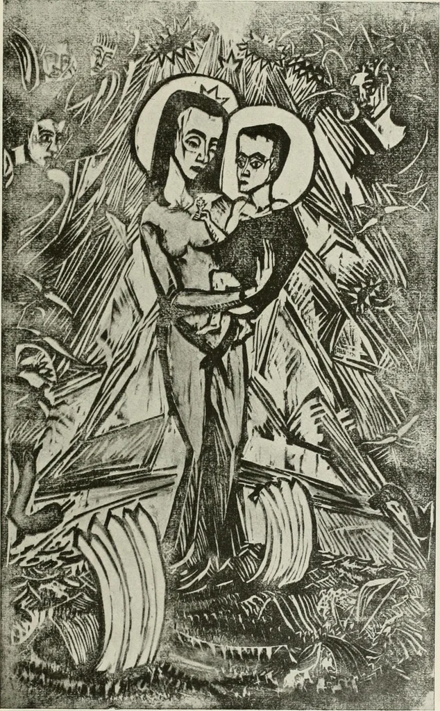 An illustration from Kunst und Religion; ein Versuch über die Möglichkeit neuer religiöser Kunst, 1919, leaf 174