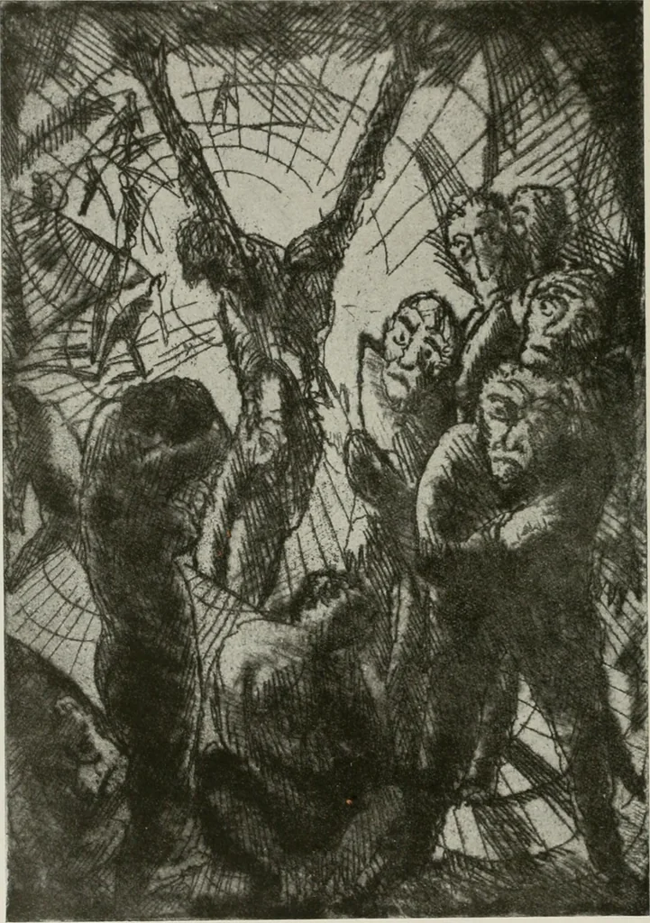 An illustration from Kunst und Religion; ein Versuch über die Möglichkeit neuer religiöser Kunst, 1919, leaf 195