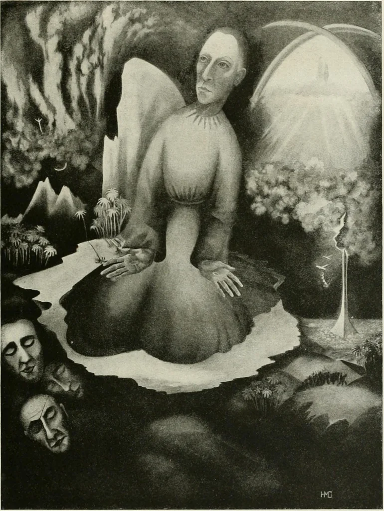 An illustration from Kunst und Religion; ein Versuch über die Möglichkeit neuer religiöser Kunst, 1919, leaf 198