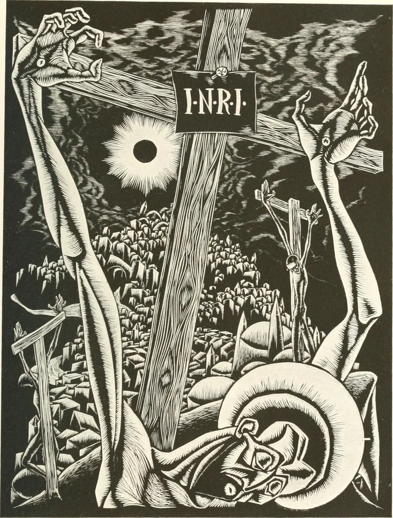 An illustration from Kunst und Religion : ein Versuch über die Möglichkeit neuer religiöser Kunst, 1919, leaf 140