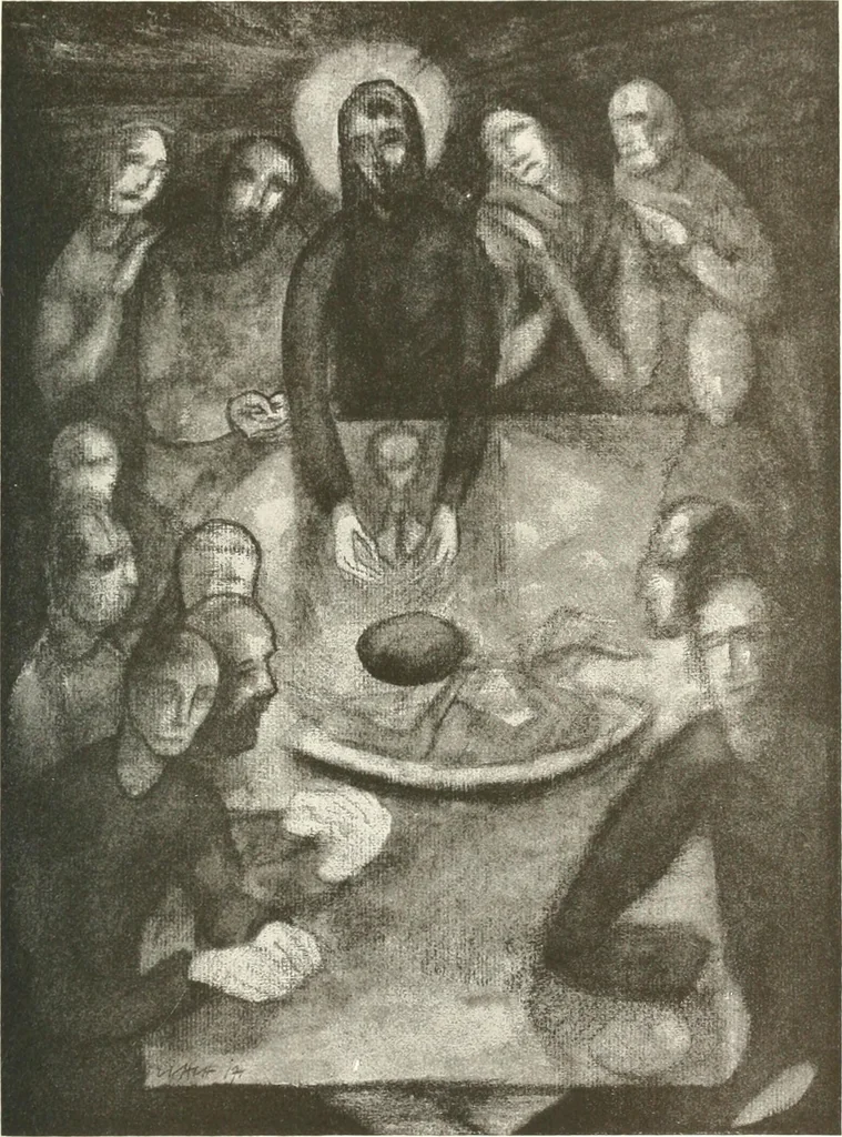 An illustration from Kunst und Religion : ein Versuch über die Möglichkeit neuer religiöser Kunst, 1919, leaf 146