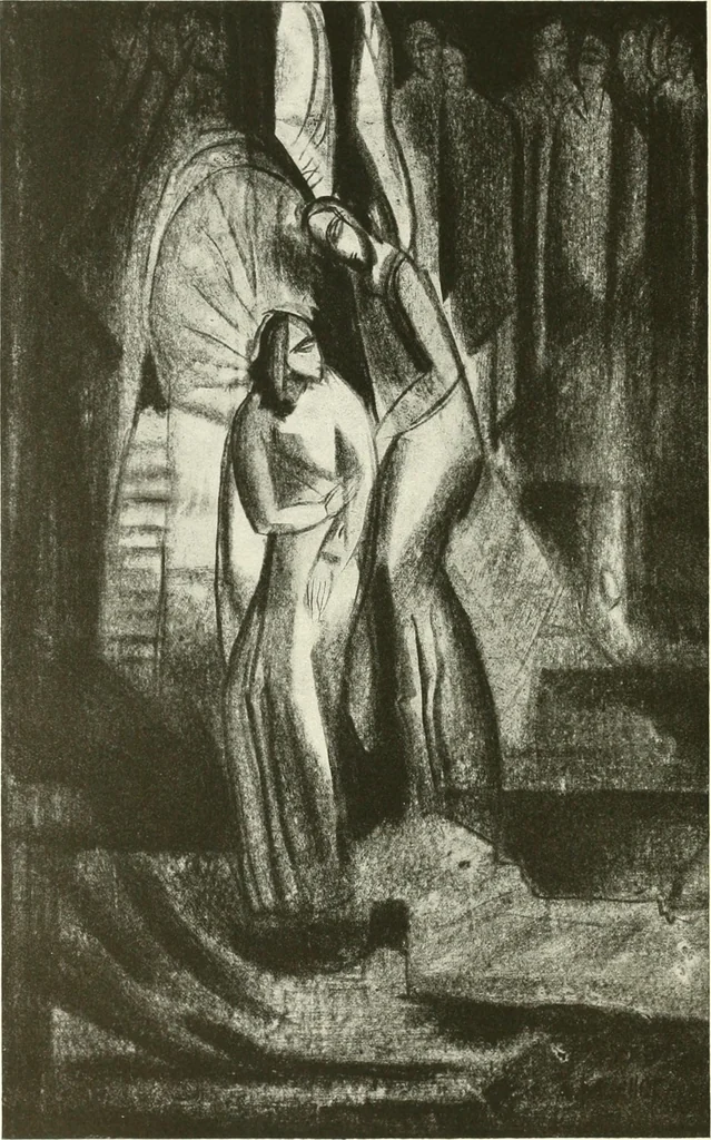 An illustration from Kunst und Religion : ein Versuch über die Möglichkeit neuer religiöser Kunst, 1919, leaf 149