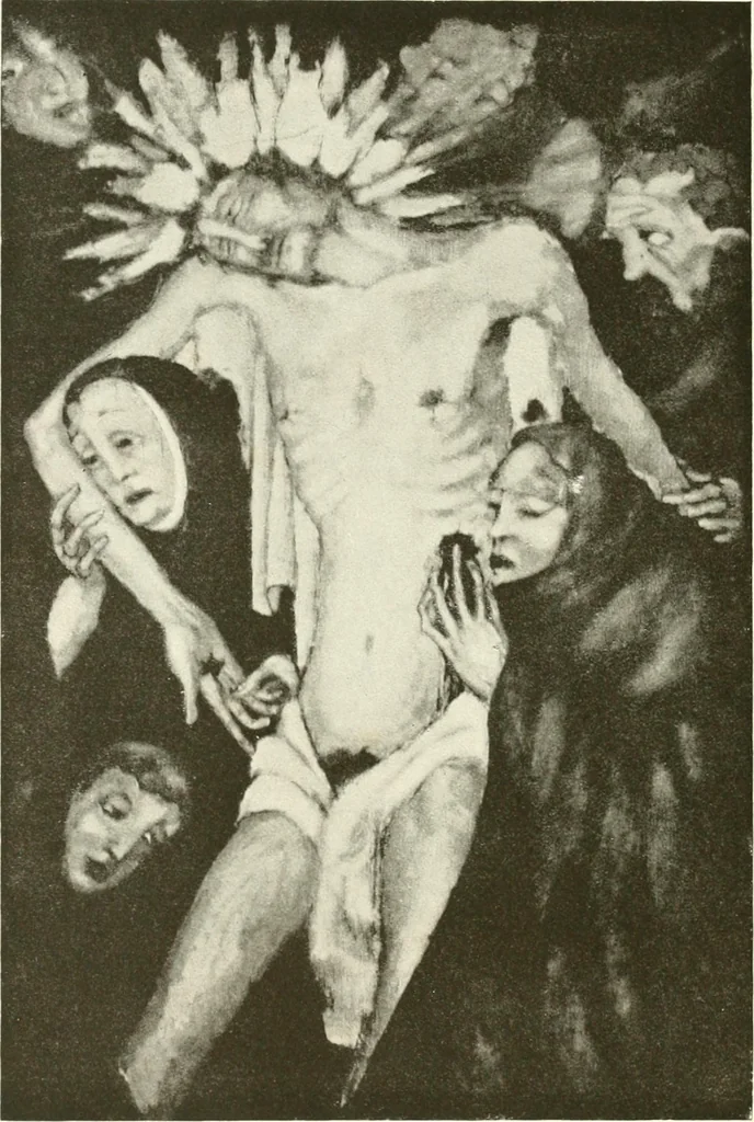 An illustration from Kunst und Religion : ein Versuch über die Möglichkeit neuer religiöser Kunst, 1919, leaf 153