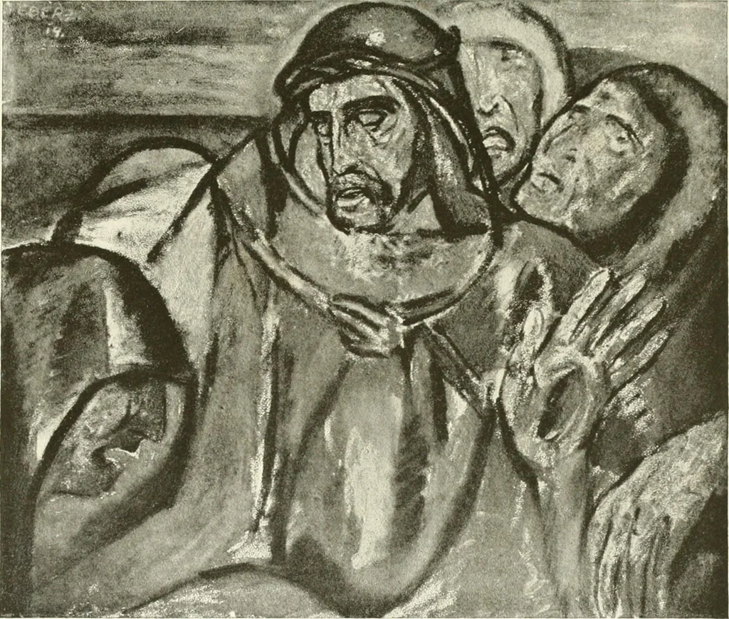 An illustration from Kunst und Religion : ein Versuch über die Möglichkeit neuer religiöser Kunst, 1919, leaf 155