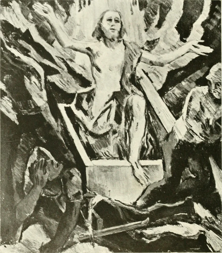 An illustration from Kunst und Religion : ein Versuch über die Möglichkeit neuer religiöser Kunst, 1919, leaf 159