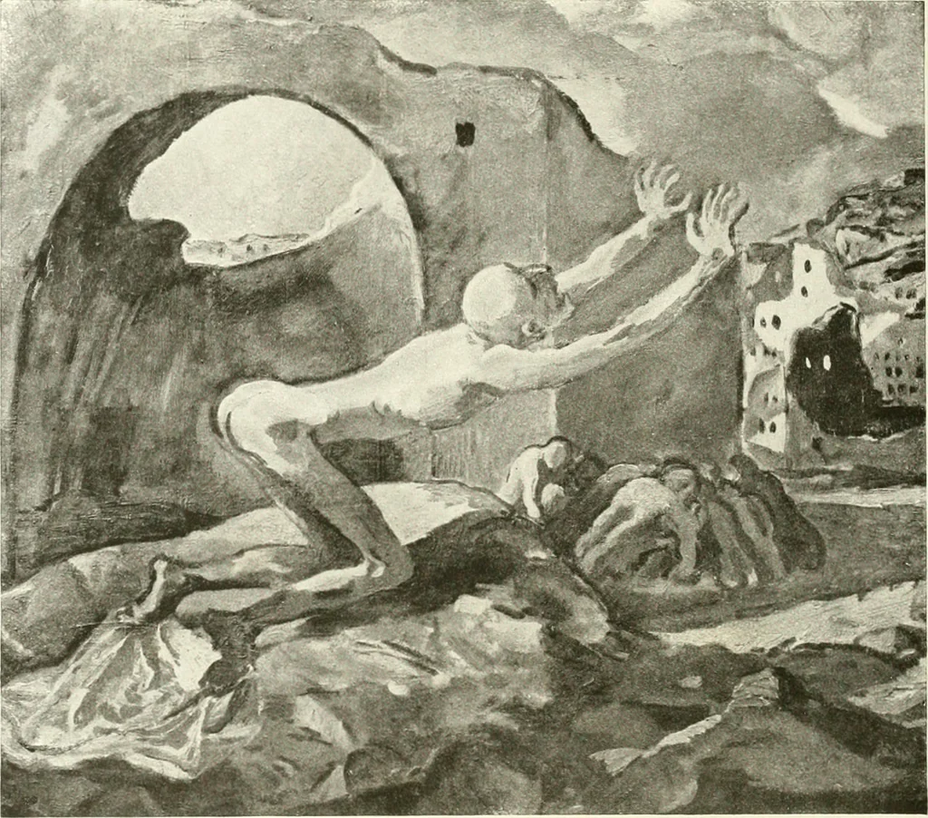 An illustration from Kunst und Religion : ein Versuch über die Möglichkeit neuer religiöser Kunst, 1919, leaf 161