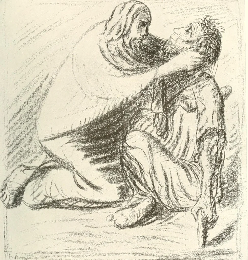 An illustration from Kunst und Religion : ein Versuch über die Möglichkeit neuer religiöser Kunst, 1919, leaf 170