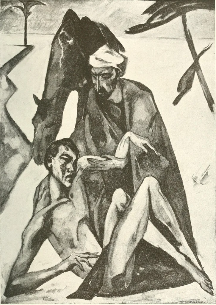 An illustration from Kunst und Religion : ein Versuch über die Möglichkeit neuer religiöser Kunst, 1919, leaf 174