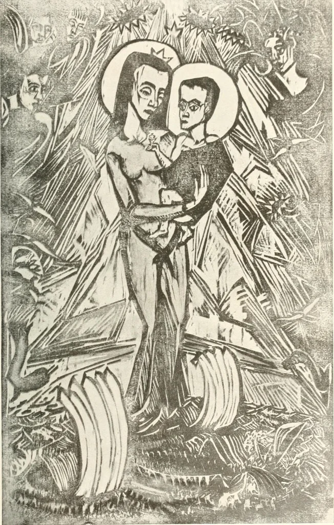 An illustration from Kunst und Religion : ein Versuch über die Möglichkeit neuer religiöser Kunst, 1919, leaf 176