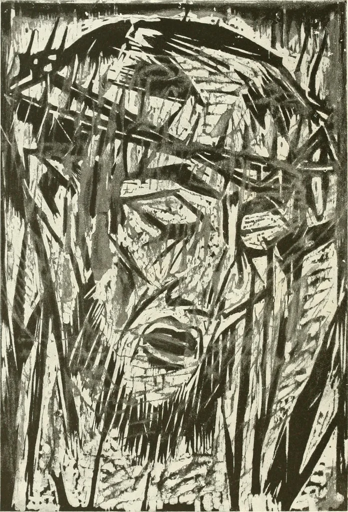 An illustration from Kunst und Religion : ein Versuch über die Möglichkeit neuer religiöser Kunst, 1919, leaf 179