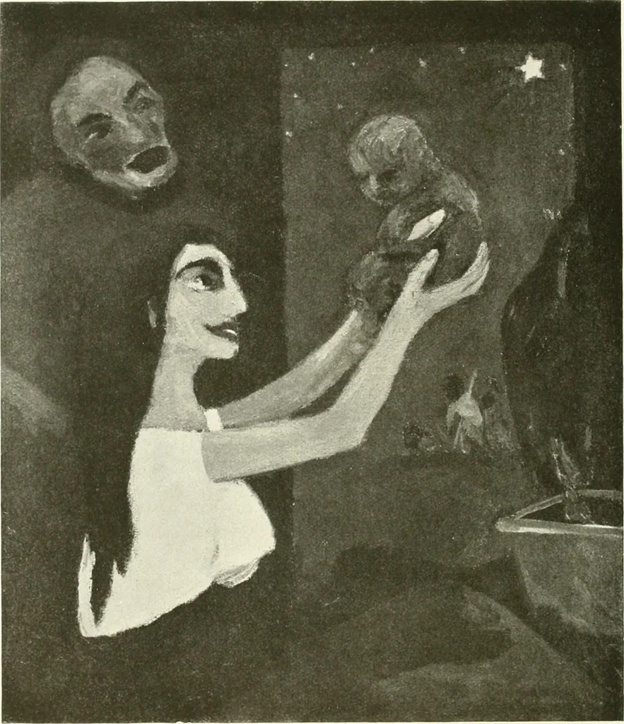An illustration from Kunst und Religion : ein Versuch über die Möglichkeit neuer religiöser Kunst, 1919, leaf 183