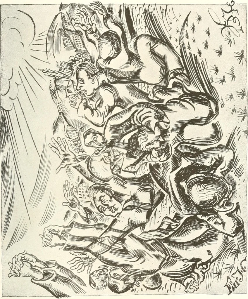 An illustration from Kunst und Religion : ein Versuch über die Möglichkeit neuer religiöser Kunst, 1919, leaf 196