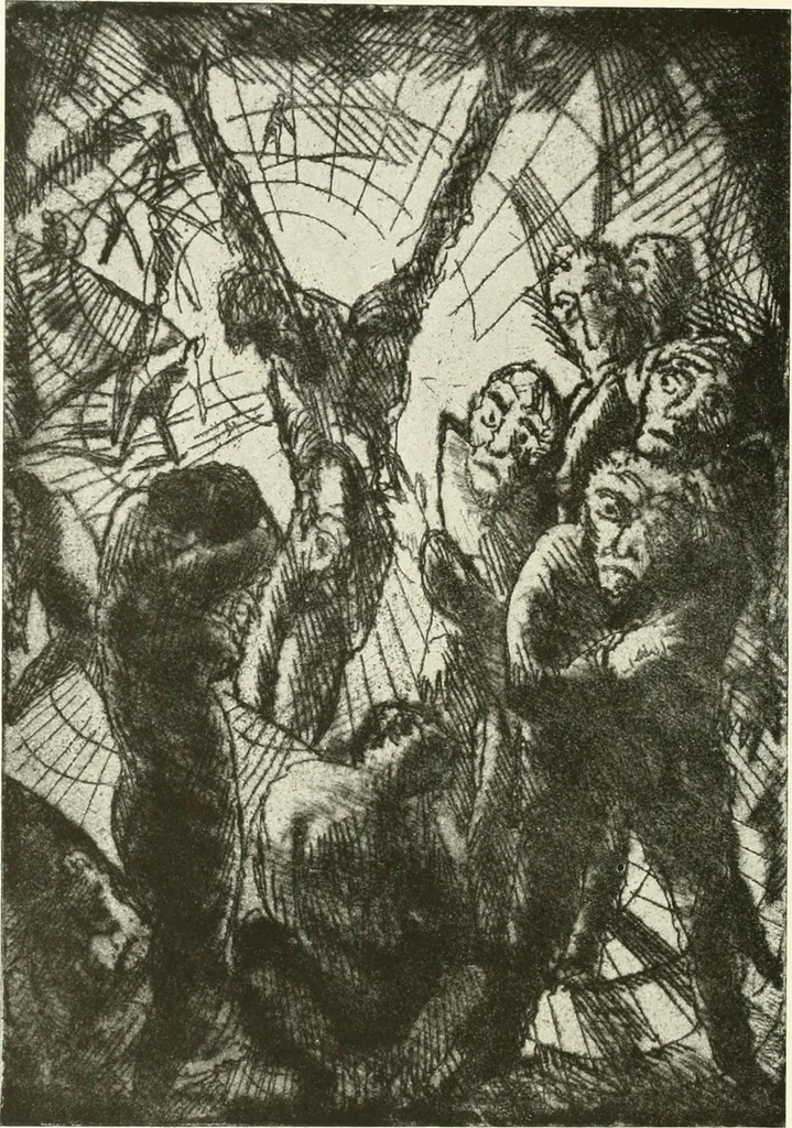 An illustration from Kunst und Religion : ein Versuch über die Möglichkeit neuer religiöser Kunst, 1919, leaf 197