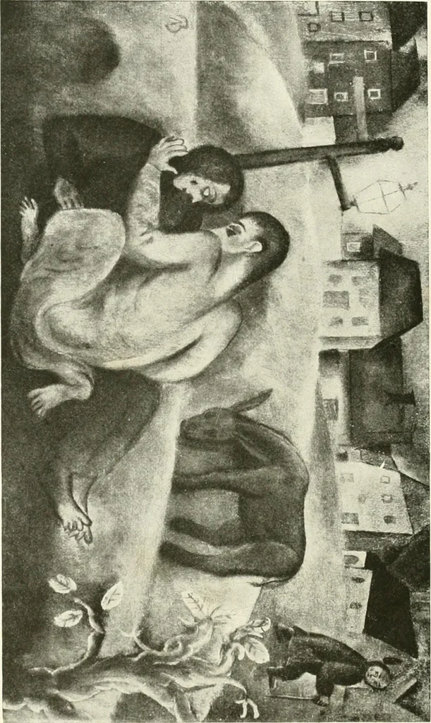 An illustration from Kunst und Religion : ein Versuch über die Möglichkeit neuer religiöser Kunst, 1919, leaf 199