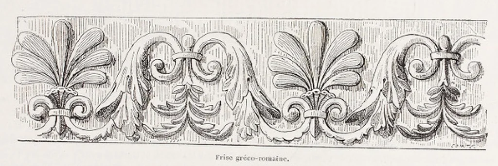 An illustration from L' Ornement Polychrome Cent Planches Color lithograph Albert-Charles-Auguste Racinet, 1880, leaf 30