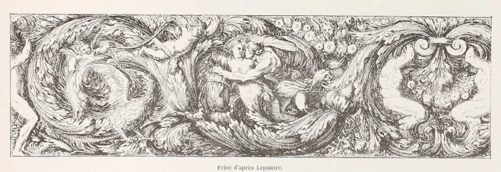 An illustration from L' Ornement Polychrome Cent Planches Color lithograph Albert-Charles-Auguste Racinet, 1880, leaf 67