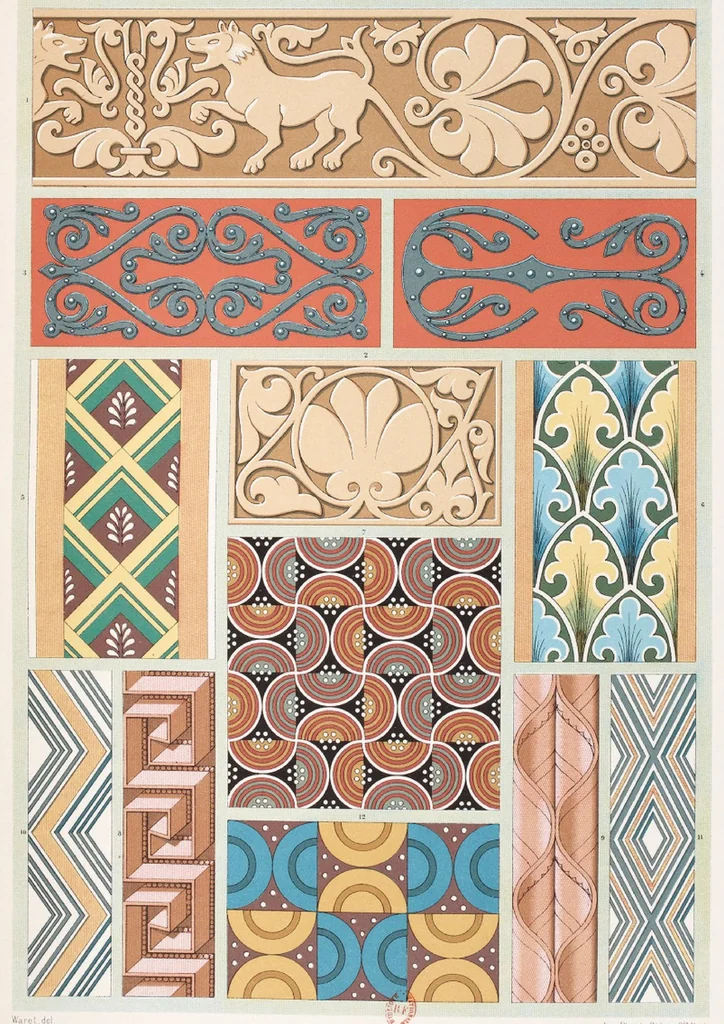 An illustration from VOL 2 L' Ornement Polychrome Cent Planches, 1869, leaf 223