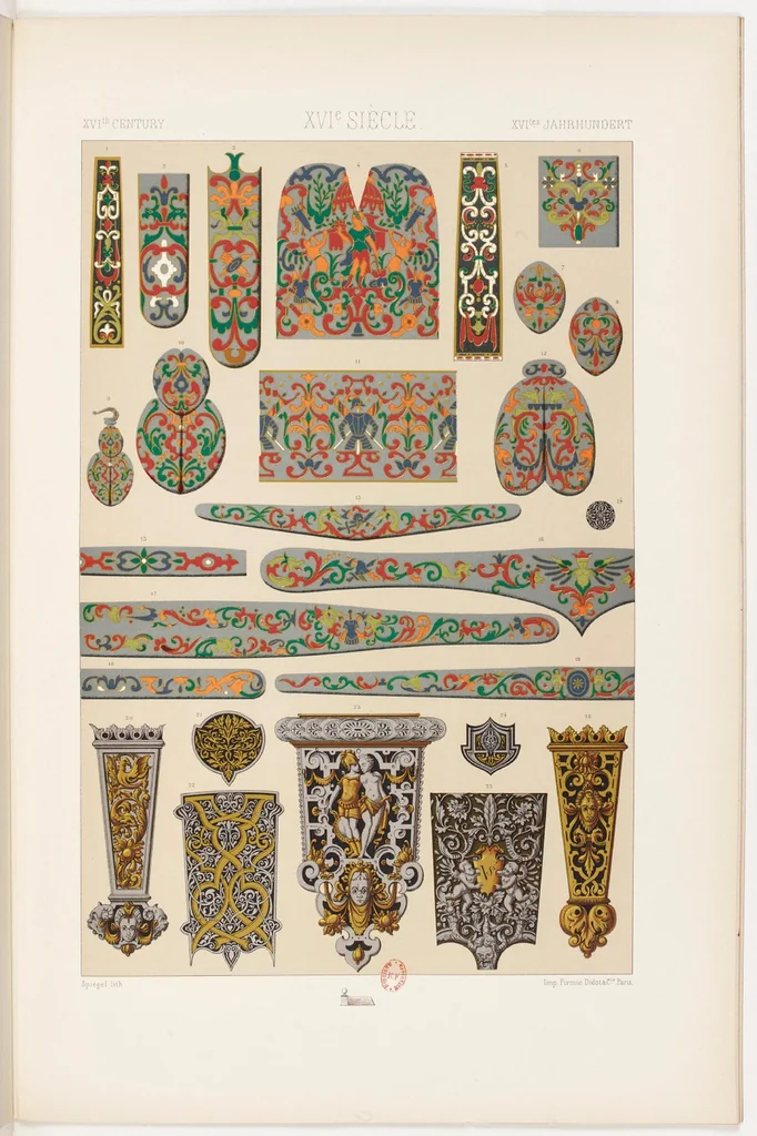 An illustration from VOL 2 L' Ornement Polychrome Cent Planches, 1869, leaf 427