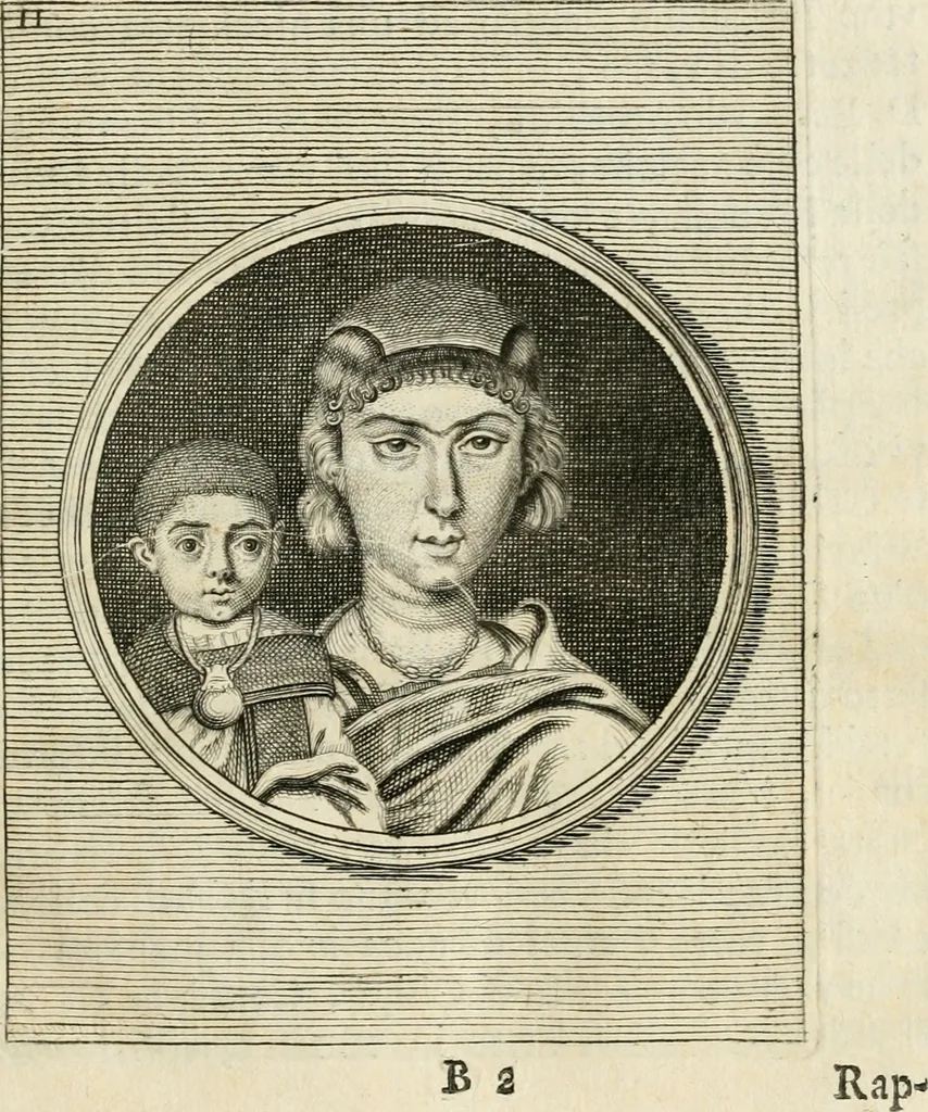 An illustration from La bolla d'oro de' fanciulli nobili romani e quella de' libertini : ed altre singolarità spettanti a' mausolei nuovamente scopertisi : brevemente spiegate, e divise in II. parti, 1732, leaf 24