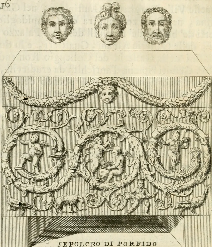 An illustration from La bolla d'oro de' fanciulli nobili romani e quella de' libertini : ed altre singolarità spettanti a' mausolei nuovamente scopertisi : brevemente spiegate, e divise in II. parti, 1732, leaf 29