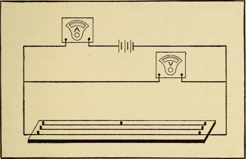 An illustration from Laboratory manual in physics, 1912, leaf 57