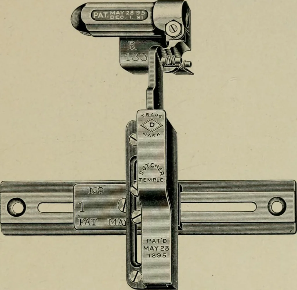 An illustration from Labor-saving looms : a brief treatise on plain weaving and the recent improvements in that line, with special reference to the Northrop looms manufactured by Draper Company, Hopedale, Mass., U.S.A, 1905, leaf 54