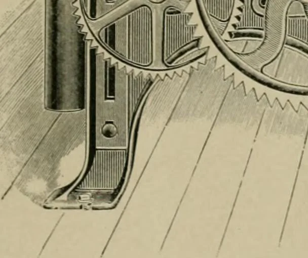An illustration from Labor-saving looms : a brief treatise on plain weaving and the recent improvements in that line, with special reference to the Northrop looms manufactured by Draper Company, Hopedale, Mass., U.S.A, 1905, leaf 80