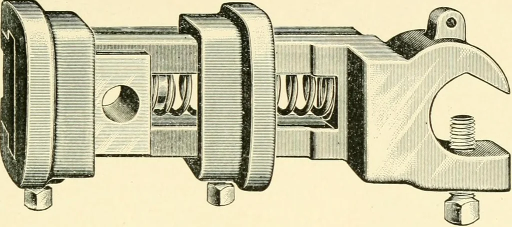 An illustration from Labor-saving looms : a brief treatise on plain weaving and the recent improvements in that line, with special reference to the Northrup looms manufactured by Draper company, Hopedale, Mass., U. S. A., 1904, leaf 116