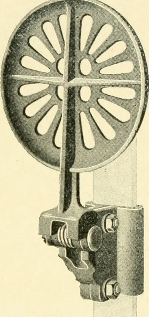 An illustration from Labor-saving looms : a brief treatise on plain weaving and the recent improvements in that line, with special reference to the Northrup looms manufactured by Draper company, Hopedale, Mass., U. S. A., 1904, leaf 118