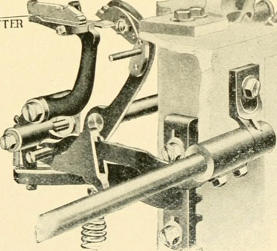 An illustration from Labor-saving looms : a brief treatise on plain weaving and the recent improvements in that line, with special reference to the Northrup looms manufactured by Draper company, Hopedale, Mass., U. S. A., 1904, leaf 80