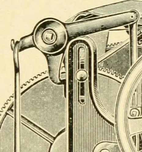 An illustration from Labor-saving looms : a brief treatise on plain weaving and the recent improvements in that line, with special reference to the Northrup looms manufactured by Draper company, Hopedale, Mass., U. S. A., 1904, leaf 84