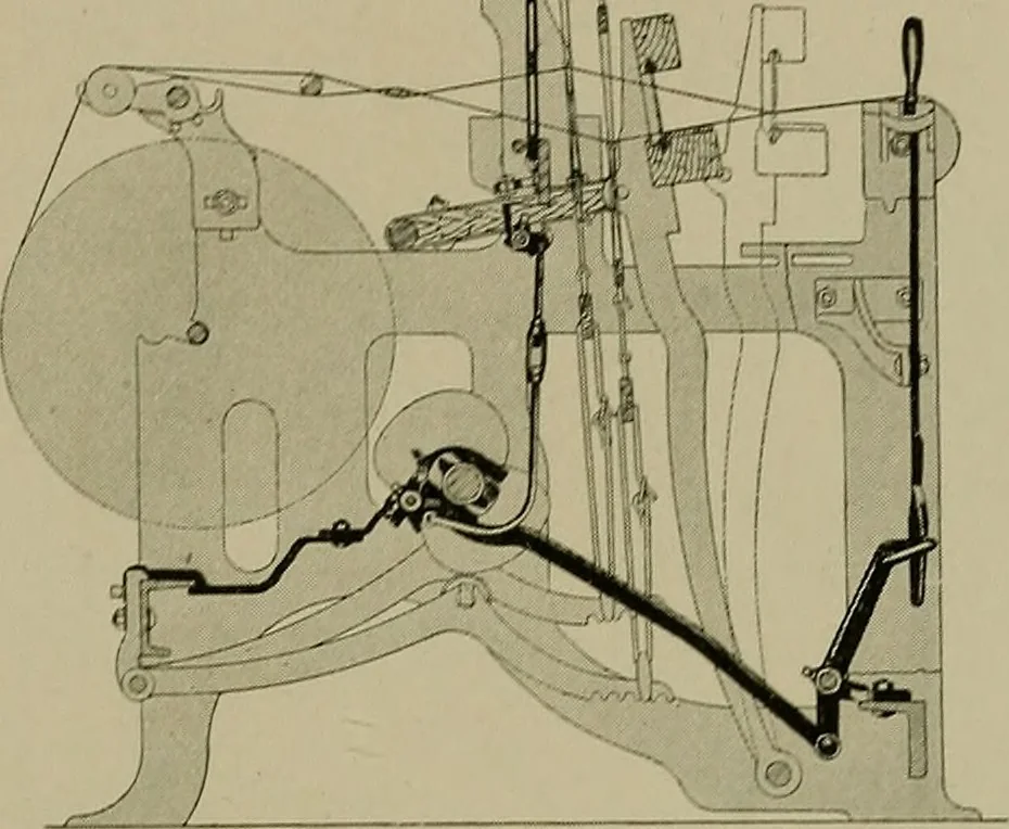 An illustration from Labor-saving looms, 1907, leaf 90