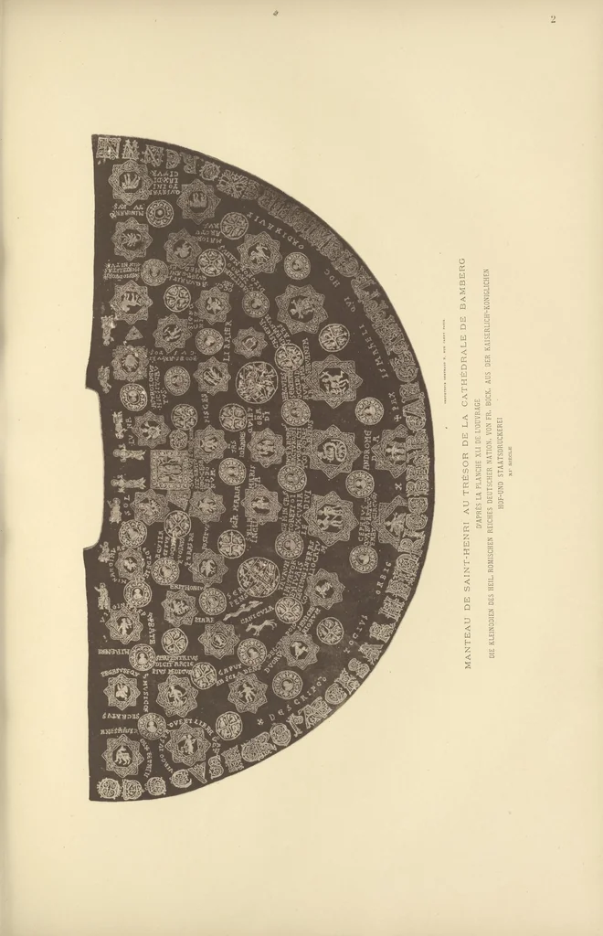 An illustration from La broderie du XIe siÃ¨cle jusqu'Ã nos jours d'aprÃ¨s des spÃ©cimens authentiques et les anciens inventaires, 1890, leaf 228