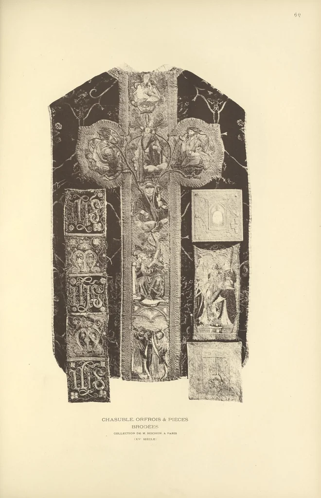 An illustration from La broderie du XIe siÃ¨cle jusqu'Ã nos jours d'aprÃ¨s des spÃ©cimens authentiques et les anciens inventaires, 1890, leaf 344