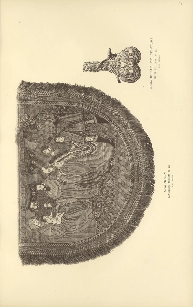 An illustration from La broderie du XIe siÃ¨cle jusqu'Ã nos jours d'aprÃ¨s des spÃ©cimens authentiques et les anciens inventaires, 1890, leaf 386