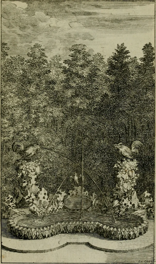 An illustration from Labyrinte de Versailles, 1677, leaf 48
