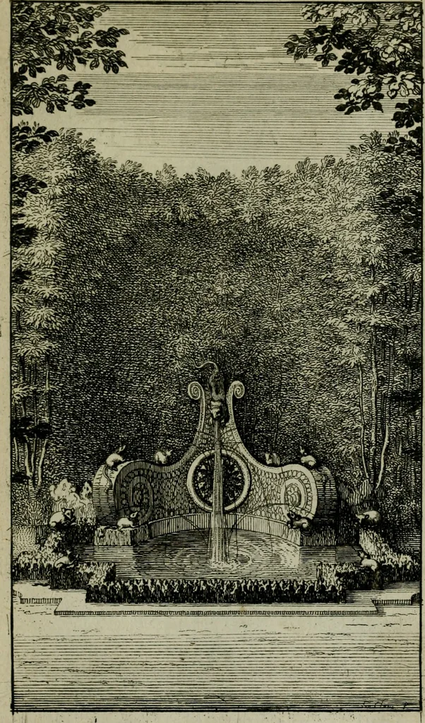 An illustration from Labyrinte de Versailles, 1677, leaf 54