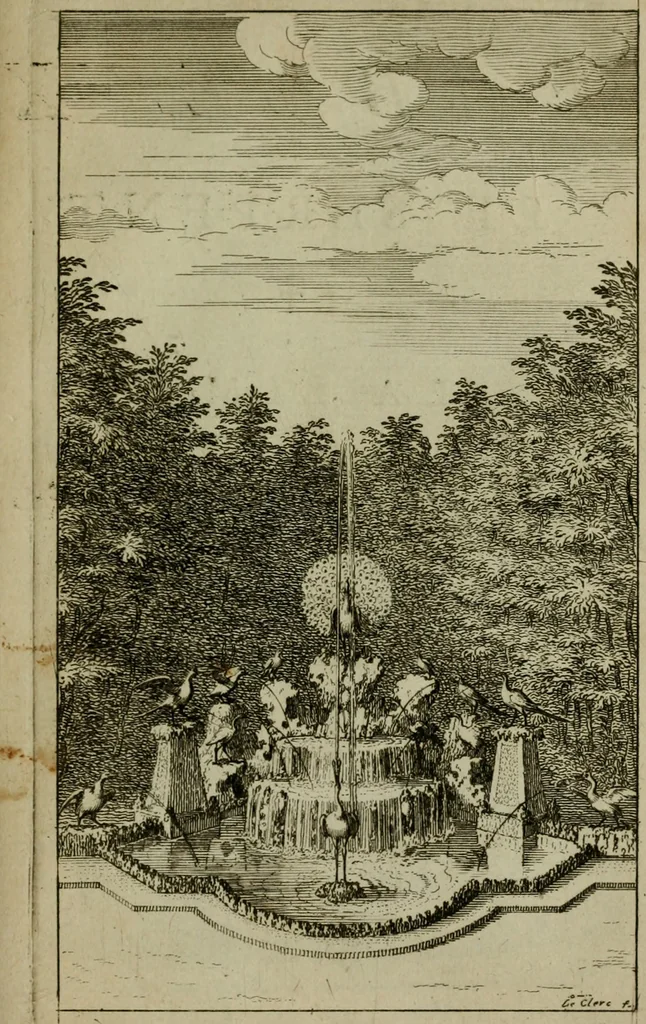 An illustration from Labyrinte de Versailles, 1677, leaf 62