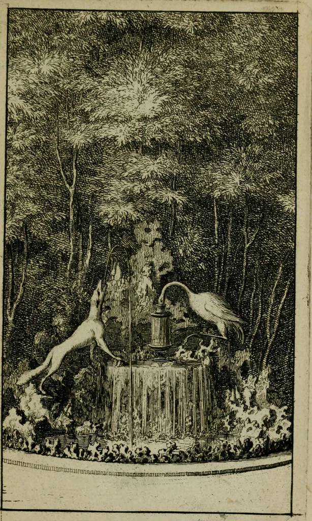 An illustration from Labyrinte de Versailles, 1677, leaf 72