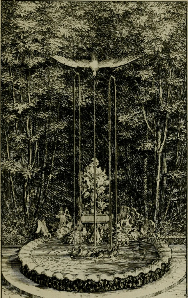 An illustration from Labyrinte de Versailles, 1677, leaf 82