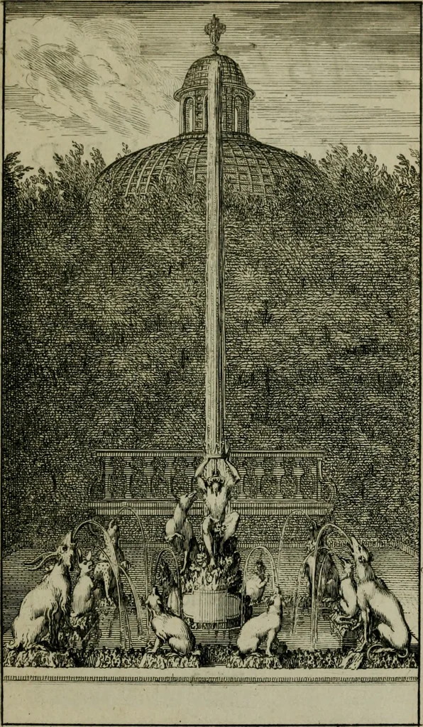 An illustration from Labyrinte de Versailles, 1677, leaf 90